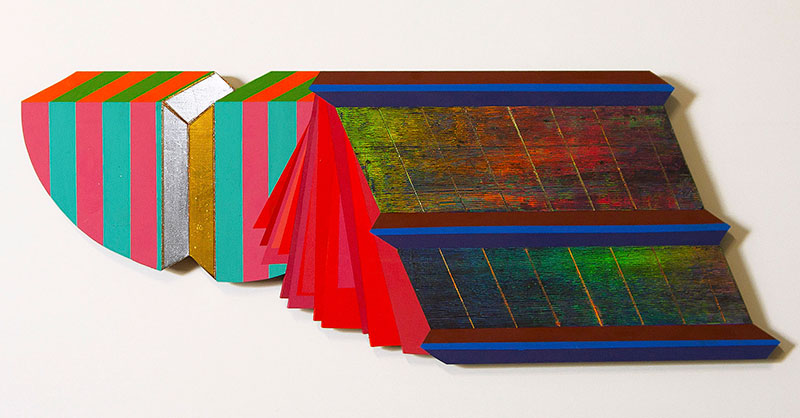 Adriano Gemelli Acrylic, Reflective hologram, & mixed media Dimensions variable – approx. 1200mm x 450mm 